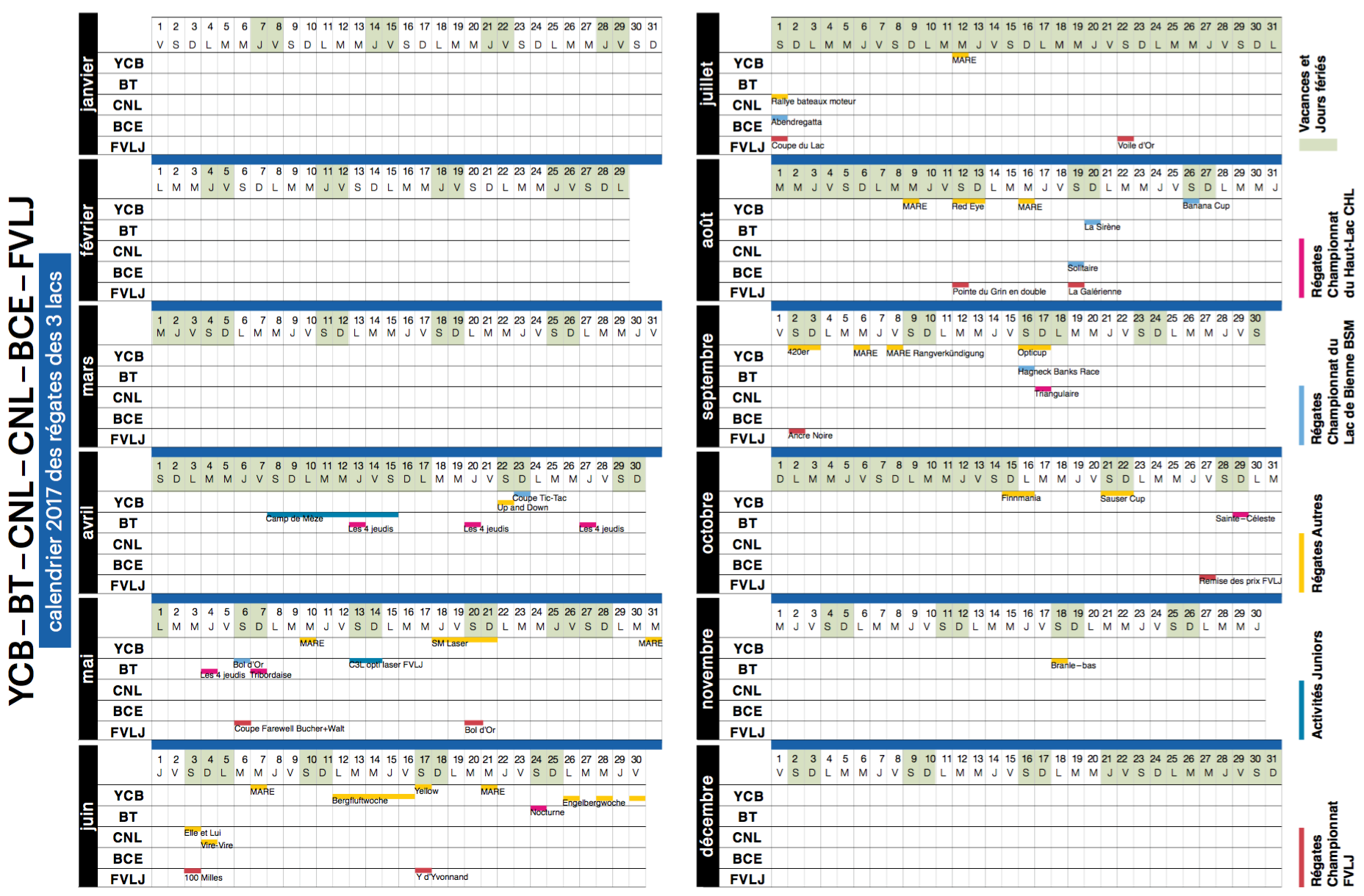 Calendrier 2017